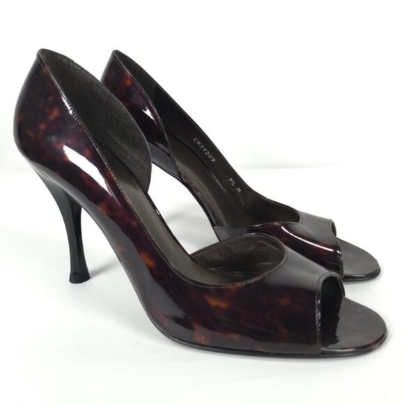 NWOB STUART WEITZMAN Made in Spain 🇪🇸 LEATHER TORTOISE Heels EW39209 Sz 9.5 M - Picture 7 of 16